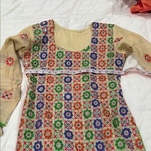 Punjabi Mirror Work Kameez and Pants